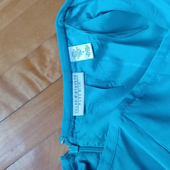 100% Pure Silk light blue suit size 6 - Picture 7 of 16